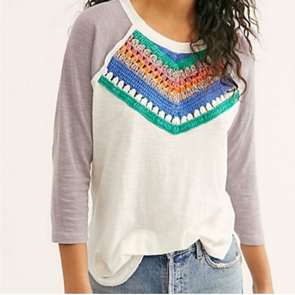 Free People We The Free Spring Bound Crochet Top Size L NWOT